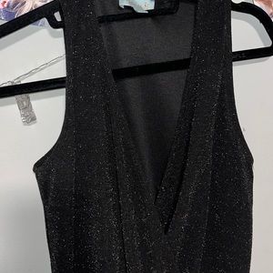 sparkling black romper veronica M